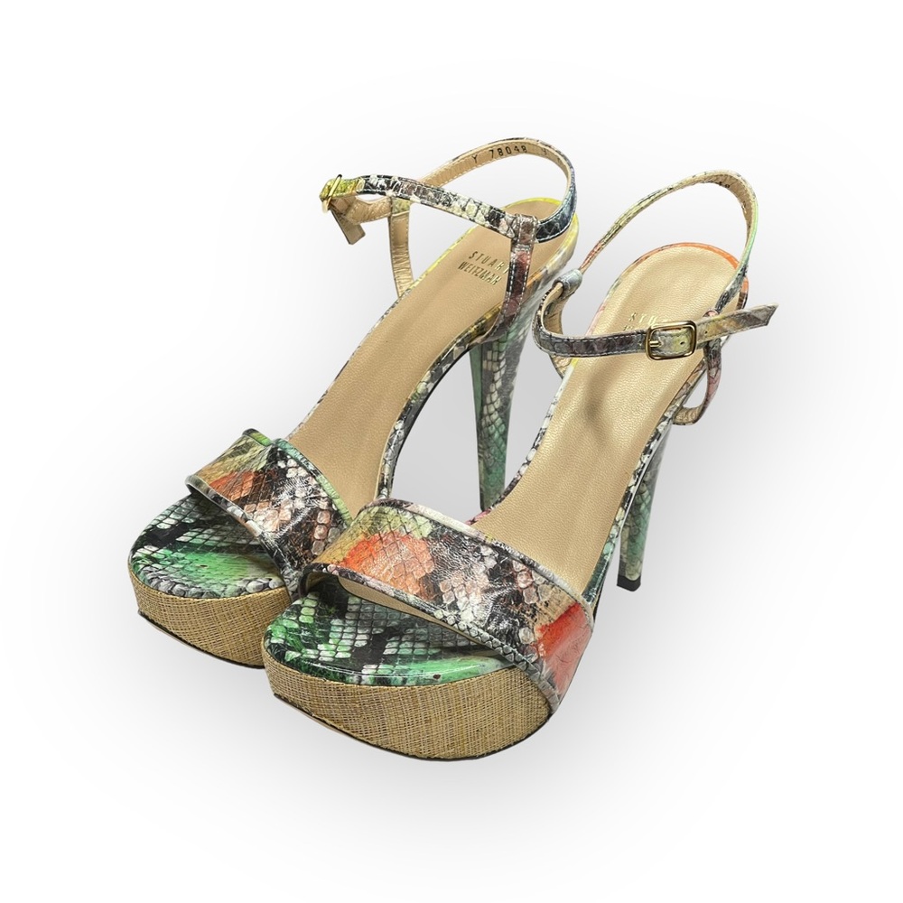 Stuart Weitzman Pretty Python Platform Heel Sanda… - image 7